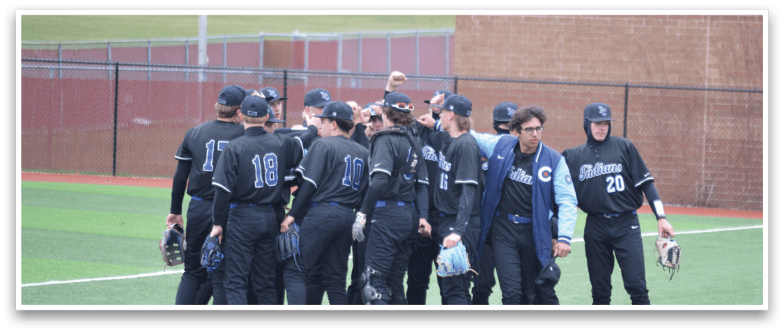 A group of baseball players huddled together on the field. AI generated content