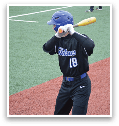 A baseball player is swinging a bat on a field. AI generated content