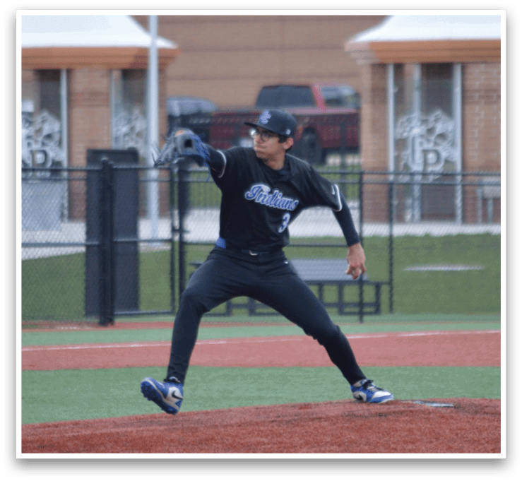 A baseball player in a black shirt and black pants is pitching a ball on a field. AI generated content