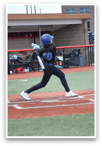 A baseball player in a black shirt and blue helmet is swinging a bat on a field. AI generated content