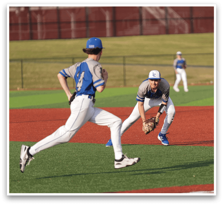 A baseball player is running towards a base while another player is trying to catch the ball. AI generated content