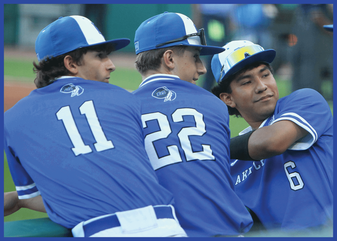 A baseball player slides into a base. Description generated by AI