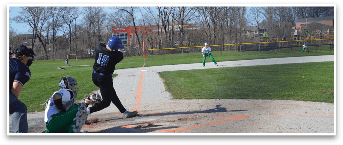 A baseball game is taking place with a batter, catcher, and umpire. The batter is swinging at a pitched ball. AI generated content