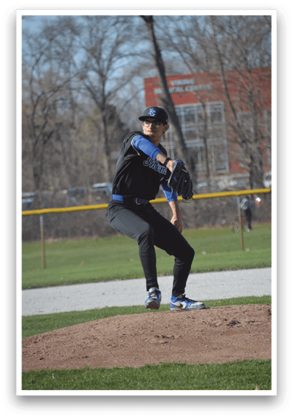 A baseball player in a black shirt and blue hat is in the process of throwing a ball. AI generated content