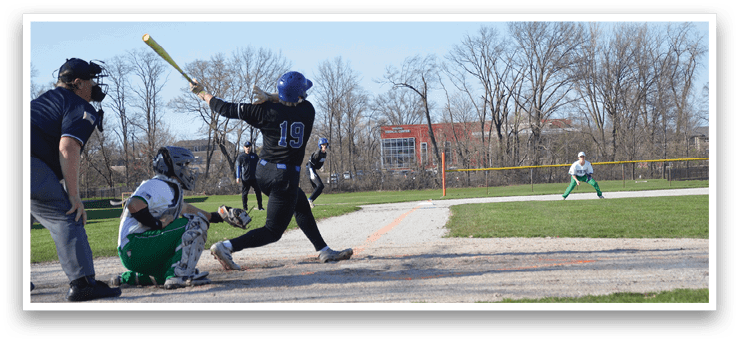 A baseball player is swinging a bat, attempting to hit a ball. AI generated content