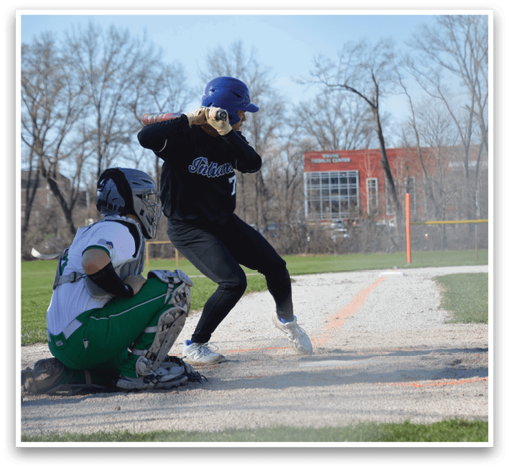 A baseball player is swinging a bat, attempting to hit the ball. The catcher is positioned behind the batter, ready to catch the ball if the batter misses. The scene takes place on a baseball field. AI generated content