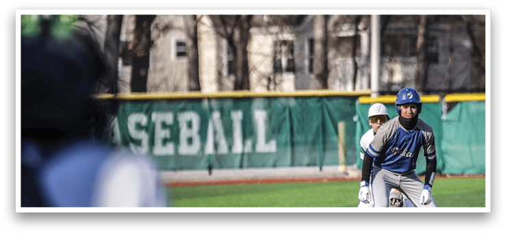 A baseball player is running to first base while another player is holding a baseball glove. AI generated content