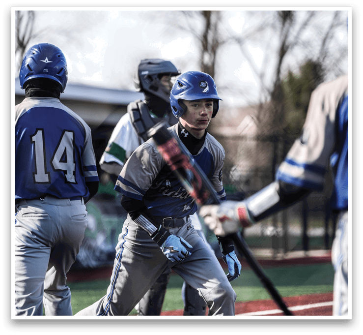 A baseball player is holding a bat and standing at home plate, ready to swing. AI generated content