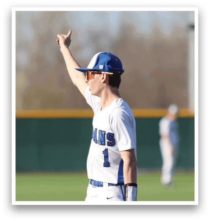 A baseball player is walking on the field wearing a blue and white uniform. AI generated content