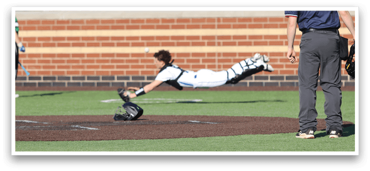 A baseball player slides into home plate, while the catcher and umpire watch. AI generated content