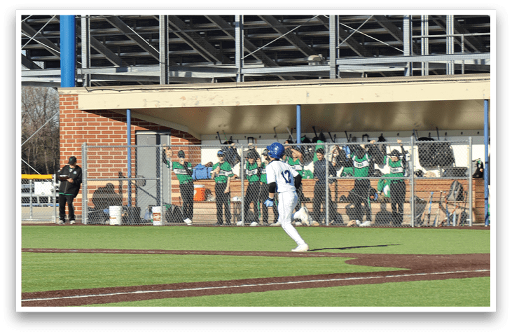 A baseball player is in the middle of a swing, with a crowd of people watching from the stands. AI generated content