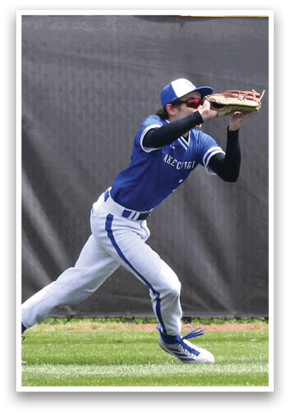 A baseball player in a blue uniform is running towards a base, attempting to catch a ball. AI generated content