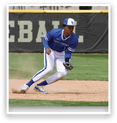A baseball player in a blue uniform is running on the field. AI generated content