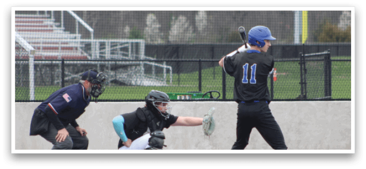 A baseball player in a black jersey with the number 11 on it is swinging a bat at a ball. AI generated content