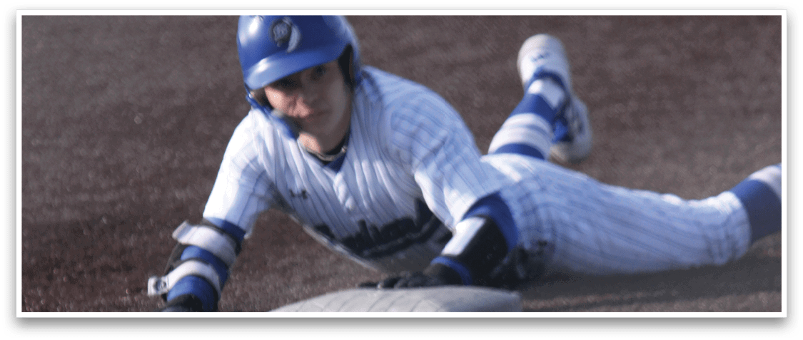A baseball player is lying on the ground with his head down, wearing a blue helmet. AI generated content