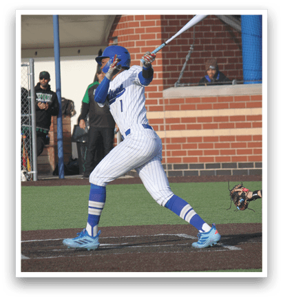 A baseball player is swinging a bat, attempting to hit a ball. AI generated content