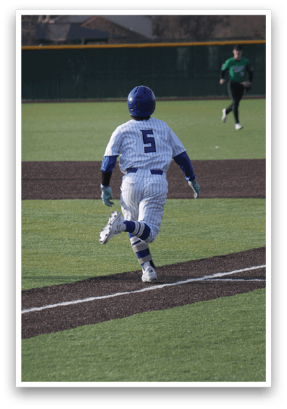 A baseball player is running on the field. AI generated content