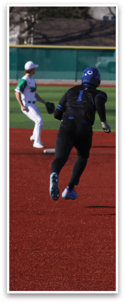 A baseball player holding a bat on a field. AI generated content