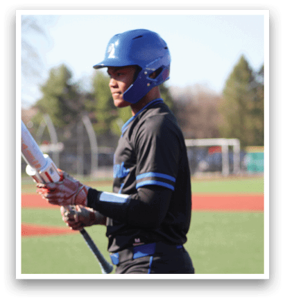 A baseball player holding a bat and helmet, standing on a field. AI generated content