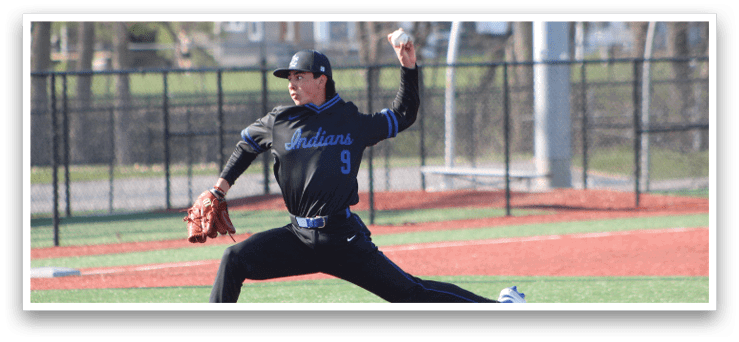 A baseball player in a black shirt and blue cap is throwing a ball. AI generated content