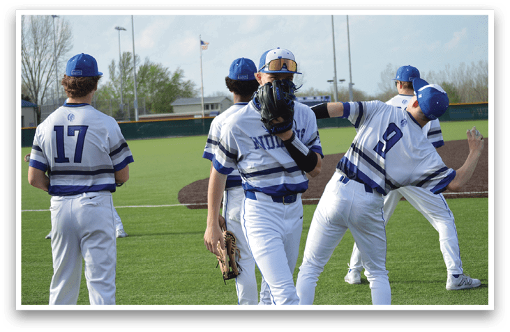 A group of baseball players on a field, one of them wearing a catcher's mitt. AI generated content