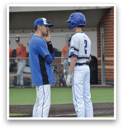 Two baseball players are standing on a field, talking to each other. AI generated content