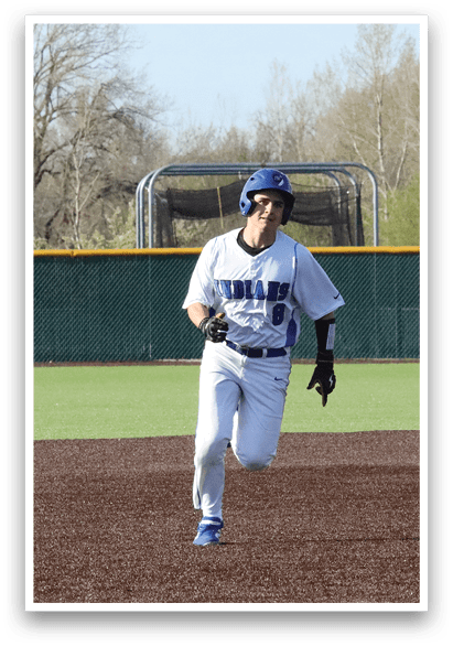 A baseball player is running towards home plate while another player is holding a bat, ready to swing. AI generated content