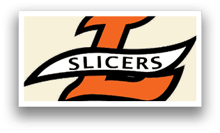 A logo for the team “Slicers" with a white and orange color scheme. AI generated content