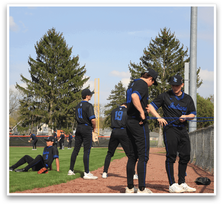 A group of baseball players are standing on a field, some of them holding baseball bats. AI generated content