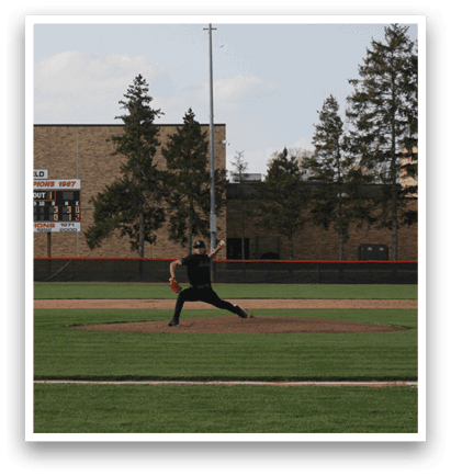 A baseball game is in progress with a pitcher throwing the ball. AI generated content