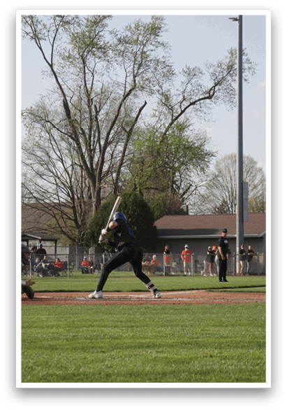 A baseball game is taking place with a batter, catcher, and umpire. The batter is holding a baseball bat and preparing to swing. AI generated content