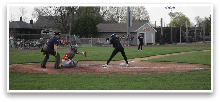 A baseball game is taking place with a batter swinging a bat at a ball. There are several people on the field, including a catcher and an umpire. The batter is in the process of hitting the ball, which is in the air above the field. AI generated content