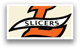 A logo for the team “Slicers" with a white and orange color scheme. AI generated content