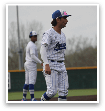 Two baseball players are running on the field. AI generated content