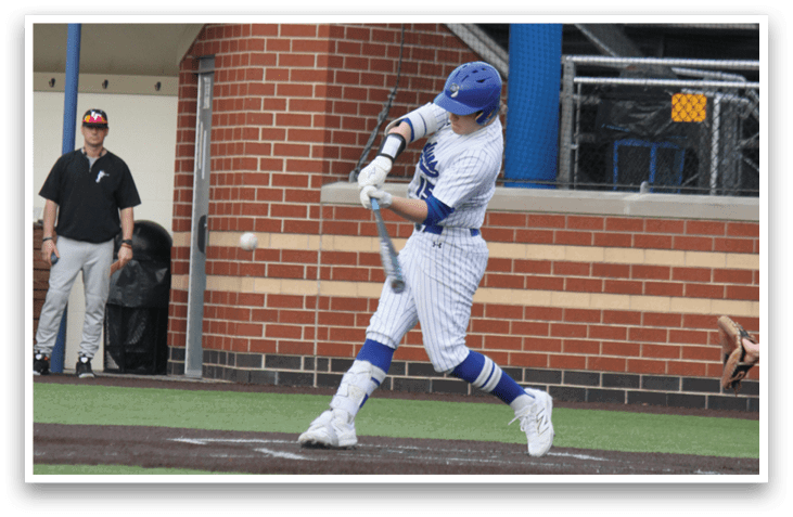 A baseball player is swinging a bat, attempting to hit a ball. AI generated content