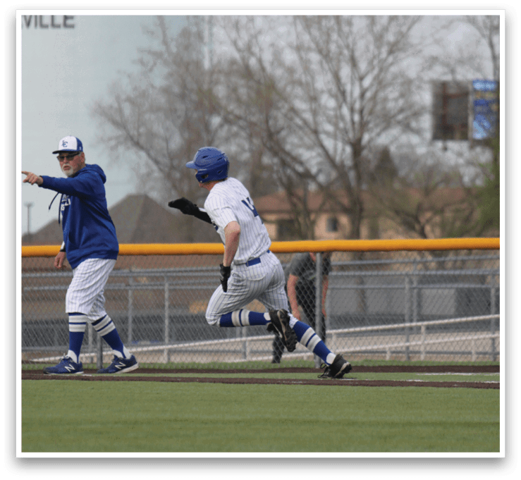 Two baseball players are on the field, one is running towards the base while the other is trying to catch the ball. AI generated content