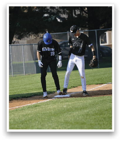Three men are standing on a baseball field, with one of them holding a bat and getting ready to hit a ball. The other two men are standing nearby, possibly waiting for their turn to bat or providing support to the batter. The scene is set in a park-like environment, with a car visible in the background. AI generated content