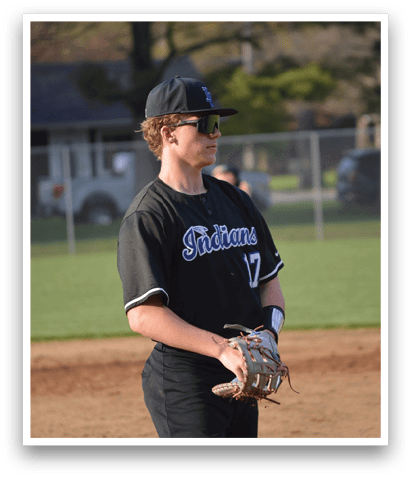 A baseball player wearing a black jersey with the number 7 on it is holding a baseball glove. AI generated content