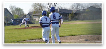 Two baseball players walk on the field, one taller than the other. AI generated content