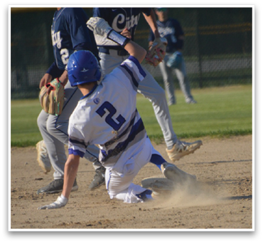 A baseball player slides into a base while another player tries to catch the ball. AI generated content