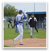 A group of baseball players are walking off the field after a game. AI generated content
