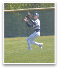 A baseball player in a white uniform is running towards a base, trying to catch a ball. AI generated content
