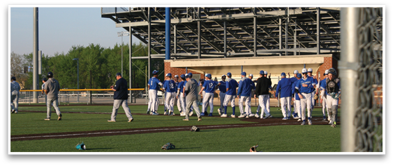 A group of baseball players are warming up on a field. AI generated content