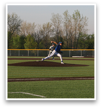 A baseball game is taking place on a field with a pitcher throwing a ball. AI generated content
