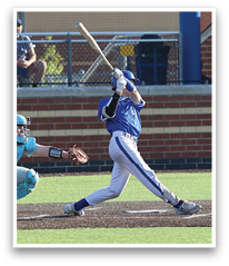 A baseball player is swinging a bat at a ball. AI generated content