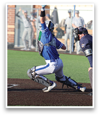 A baseball player is sliding into home plate, with the catcher and umpire behind him. AI generated content