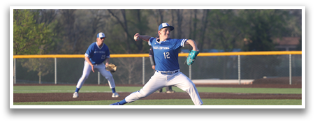Two baseball players on a field, one of them is a pitcher in the process of throwing a ball. AI generated content
