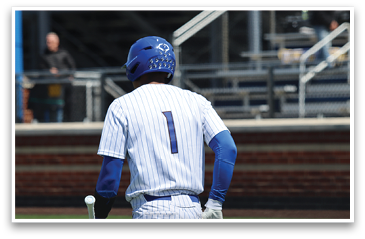 A baseball player wearing a blue helmet and white uniform with the number 1 on the back. AI generated content