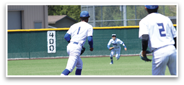 Three baseball players on a field, one of them is running towards another player. AI generated content