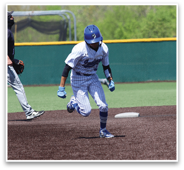A baseball player is running towards a base with a ball in his hand. AI generated content